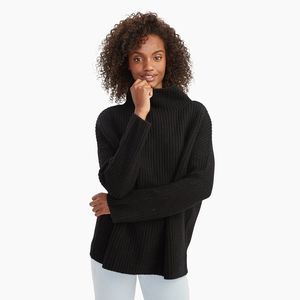 Wool Cashmere Oversized Ribbed Turtleneck NWT